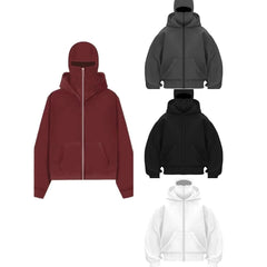 Men's Hooded Zip-Up Baseball Jacket